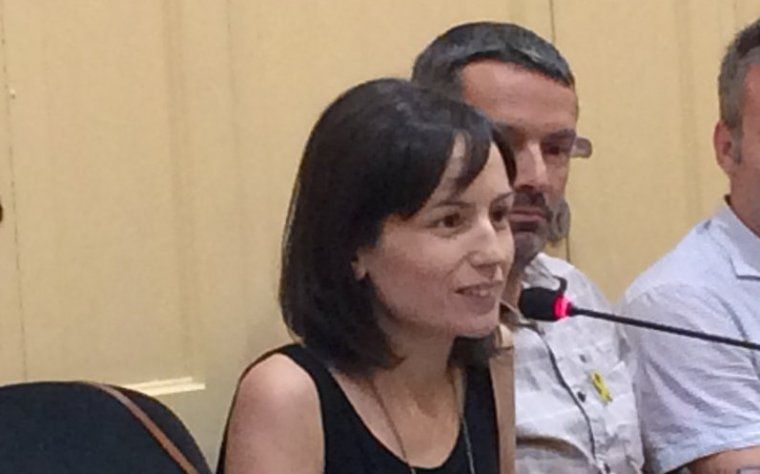 Montse Soler, regidora d'ERC, al Ple Municipal