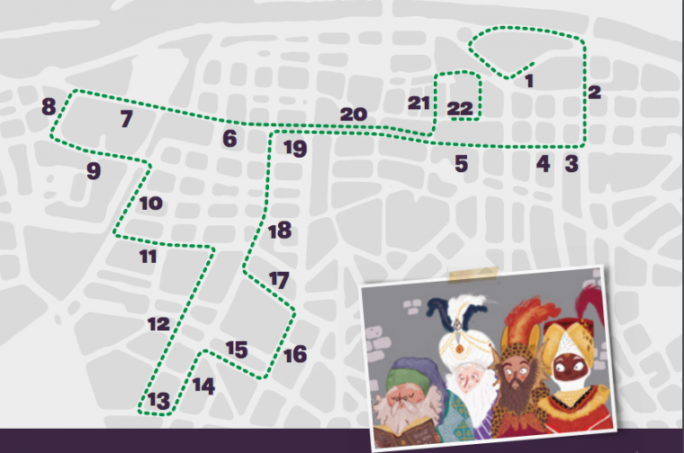 Mapa del recorregut de la Cavalcada de Reis