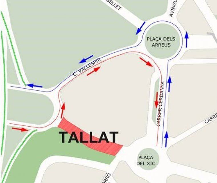 Mapa de la zona afectada
