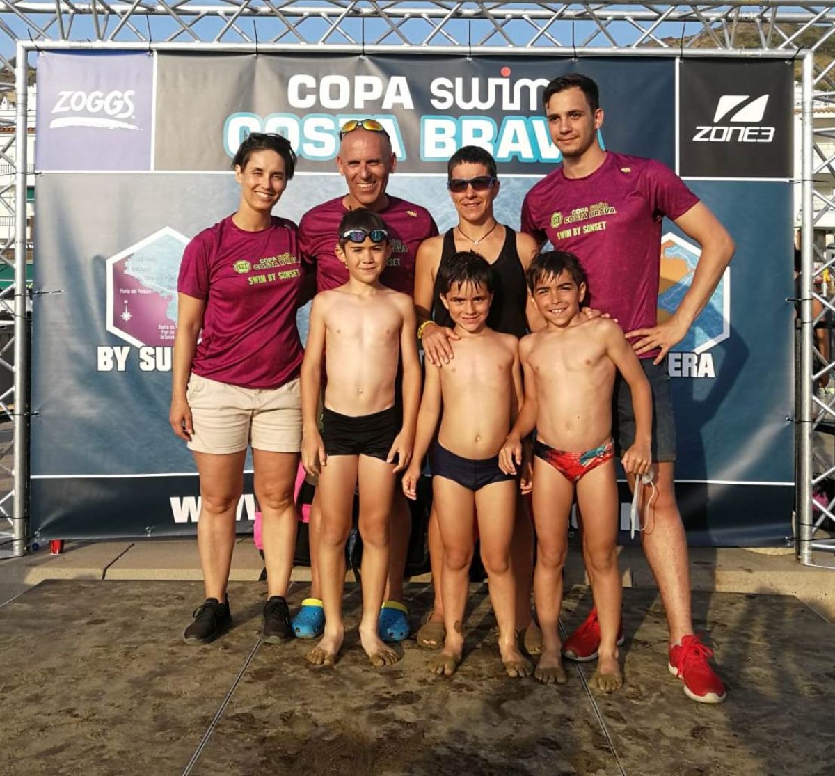 Participants de la 'Copa Swim Costa Brava By Sunset'