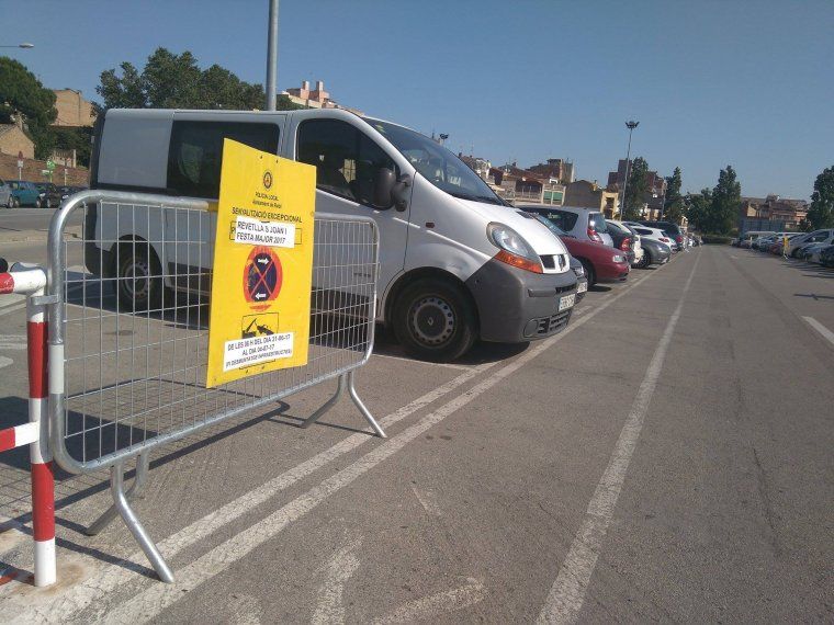 Limitacions als aparcaments de l'Escardívol i del Rubí Forma a causa de la Festa Major i Sant Joan