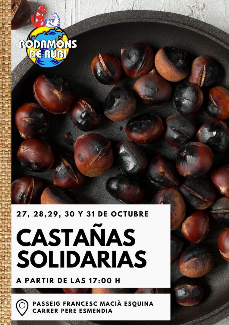 Cartell de la paradeta per la castanyada de Rodamons de Rubí