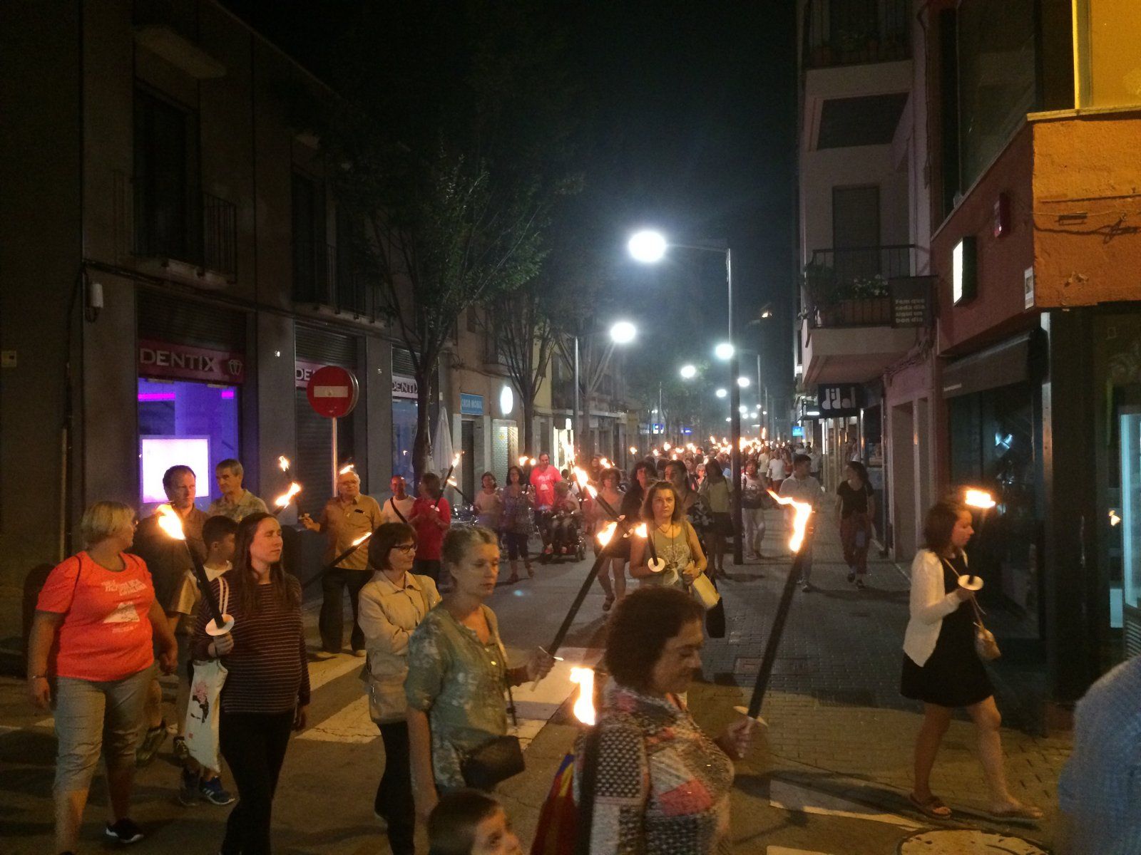 Marxa de torxes de la prediada a Rubí l'any passat