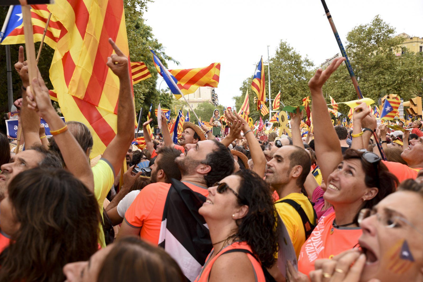 Assistents a la manifestació de la Diada Nacional de Catalunya a Barcelona
