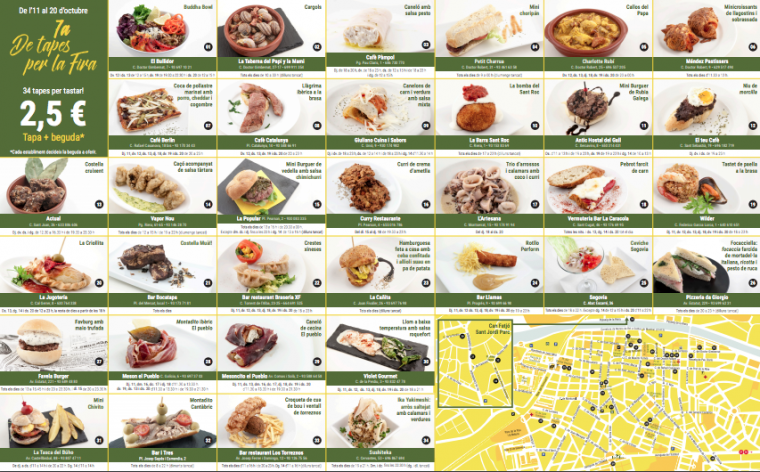 Relació de les tapes que participen