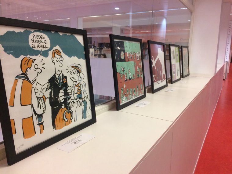 Exposició No més violència contra les Dones amb dibuixos de la revista El Jueves