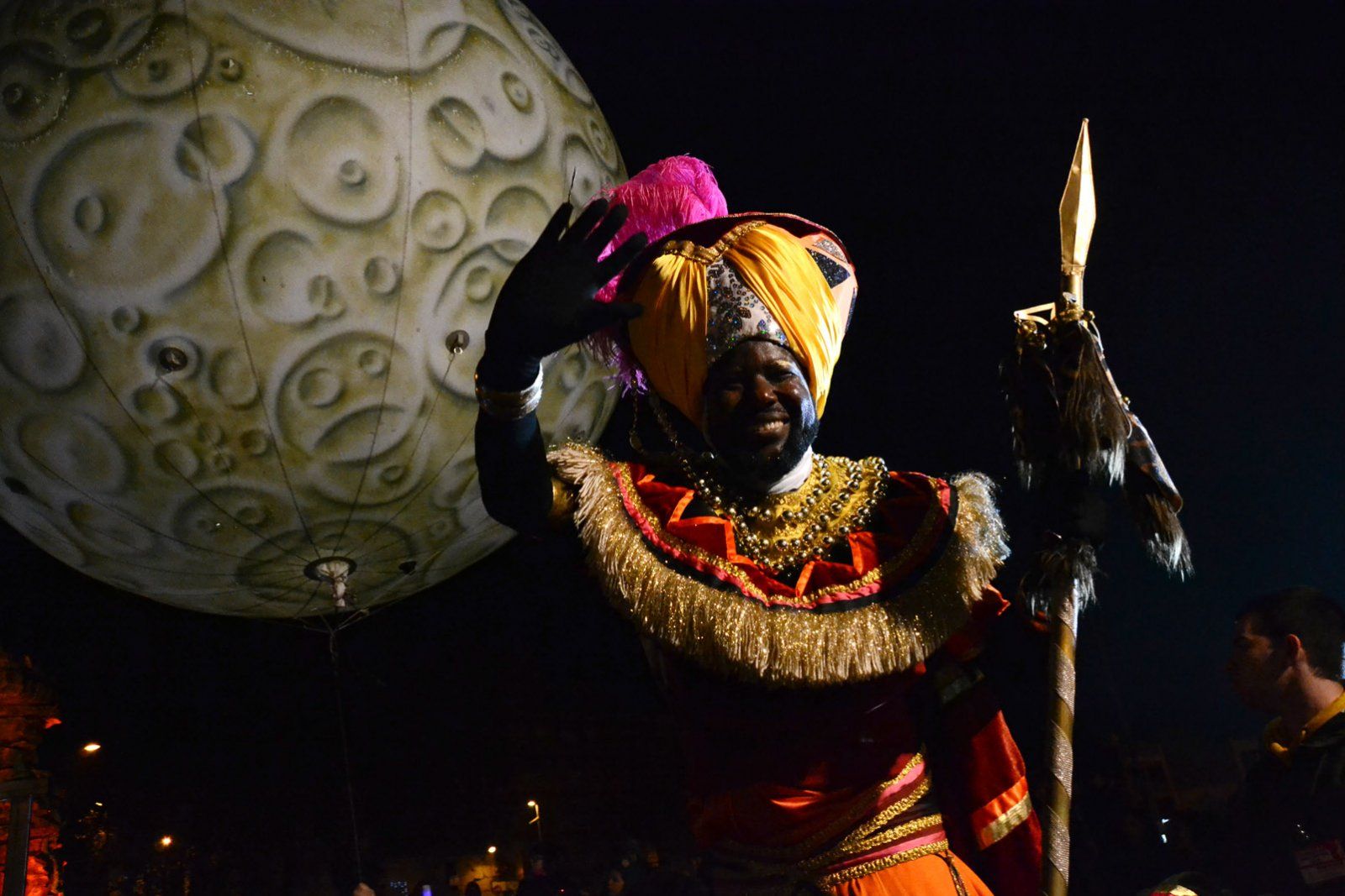 El rei Baltasar en una edició anterior de la cavalcada de Reis a Rubí