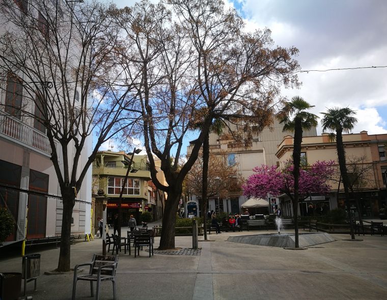 Vista de la Plaça Catalunya de Rubí