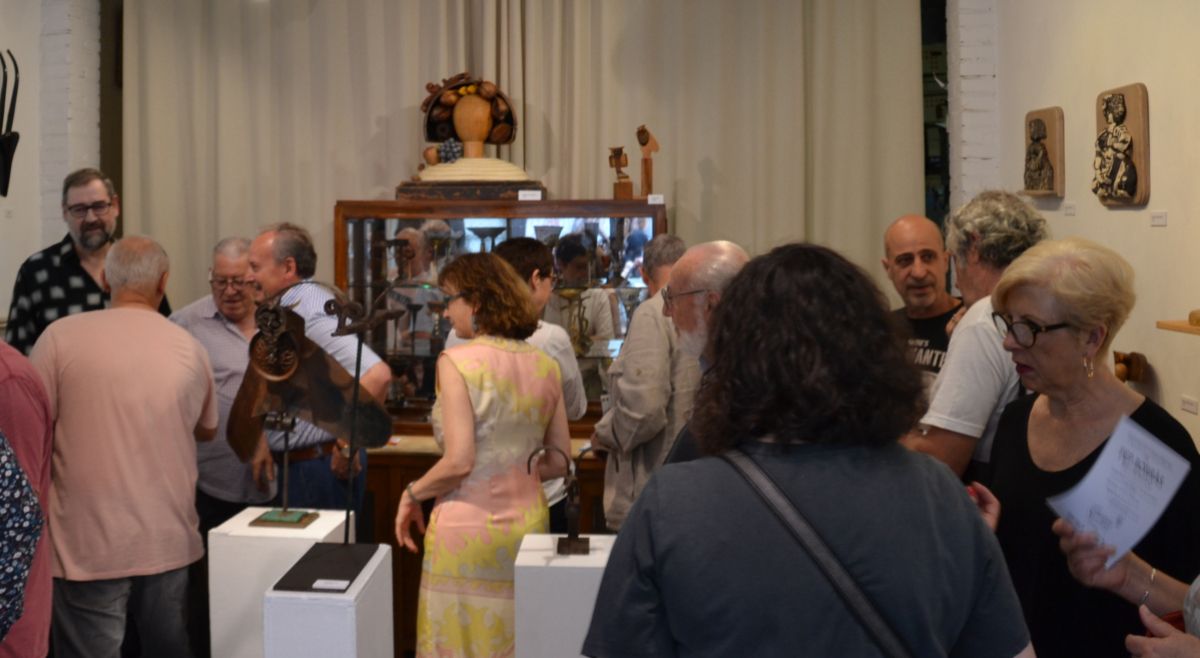 Imatge de la inauguració de l'exposició de Pep Borràs