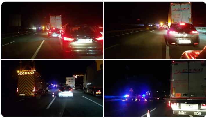 Imatges de l'accident tuitejades per Anti-radar Catalunya Imatges de l'accident tuitejades per Anti-radar Catalunya
