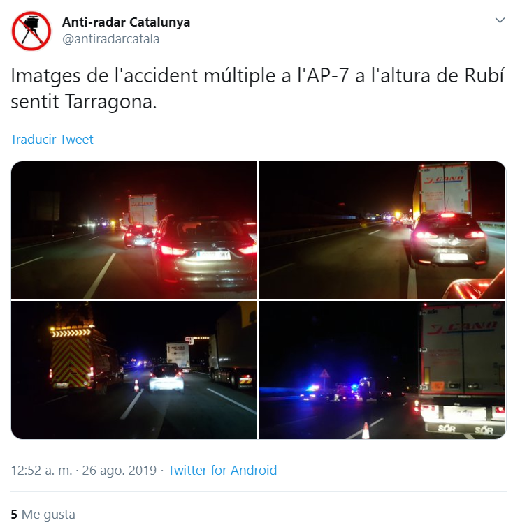 Imatges de l'accident entre Rubí i Sant Cugat