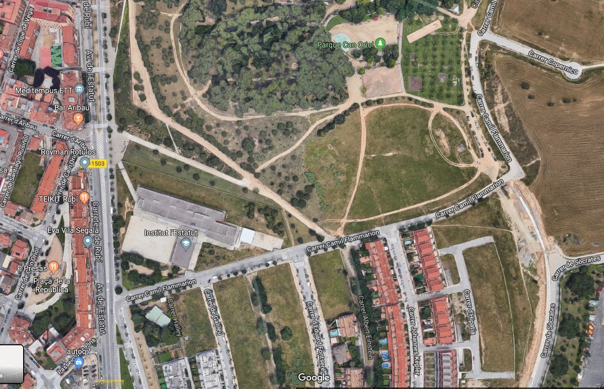 Ubicació de la nova promoció de cases unifamiliars a Rubí, al costat de Ca n'Oriol