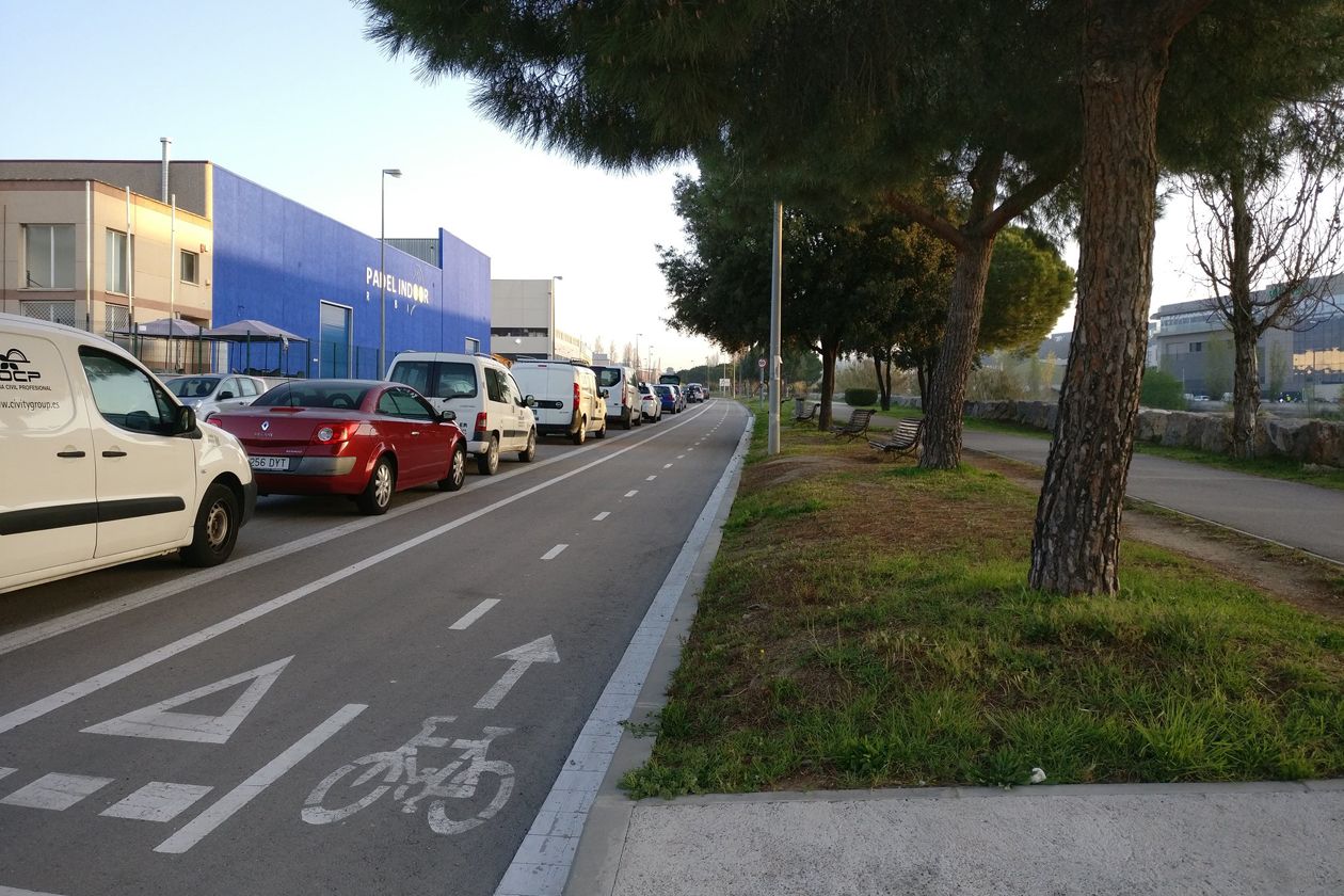 El nou tram de carril bici connectarà La Llana amb Can Rosés. FOTO: Ajuntament de Rubí 