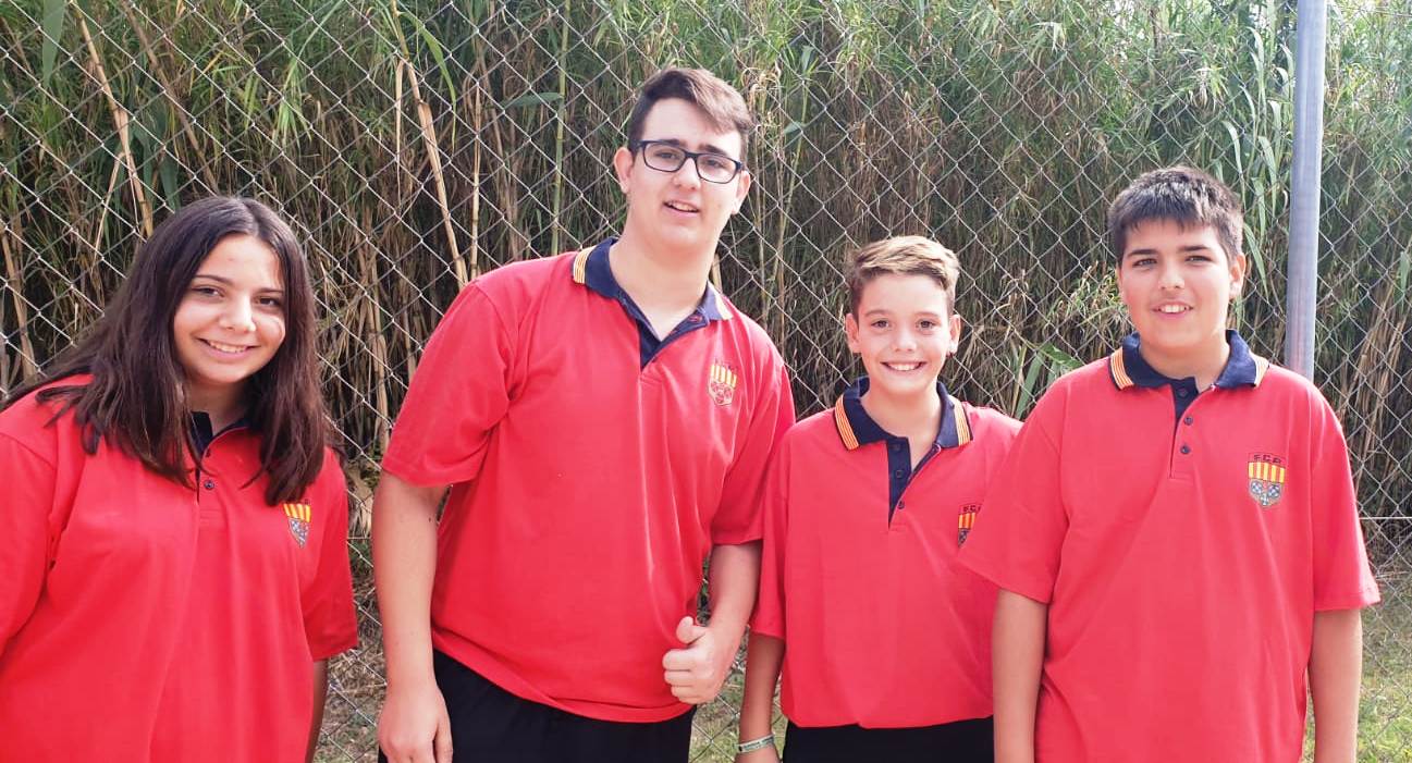 D'esquerra a dreta: Lucía Izquierdo, Óscar Zamorano, Izan Reyes i Víctor Ruiz. FOTO: Cedida D'esquerra a dreta: Lucía Izquierdo, Óscar Zamorano, Izan Reyes i Víctor Ruiz. FOTO: Cedida