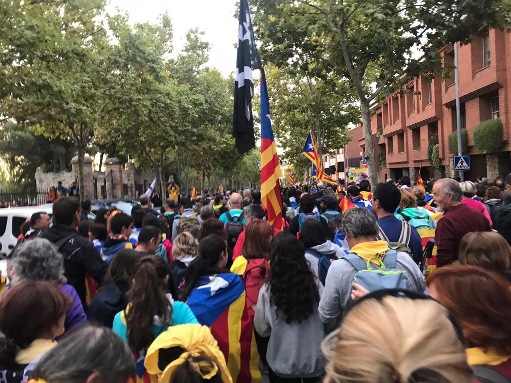 Arribada de la marxa per la llibertat des de Sant Quirze a Barcelona. FOTO: Cedida