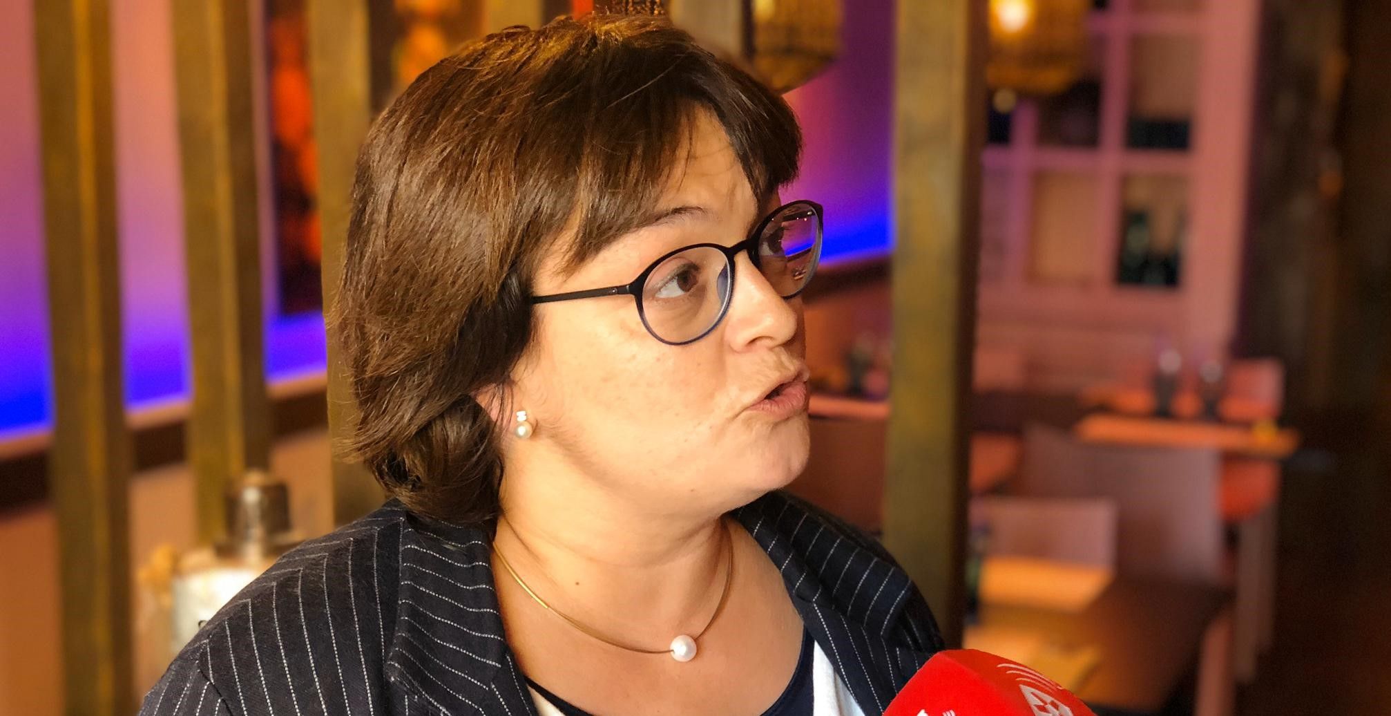 Meritxell Lluís, muller de Josep Rull i portaveu del grup municipal Junts per Terrassa, ha demanat el vot per Junts per Catalunya a Rubí el pròxim 10-N. FOTO: Cedida
