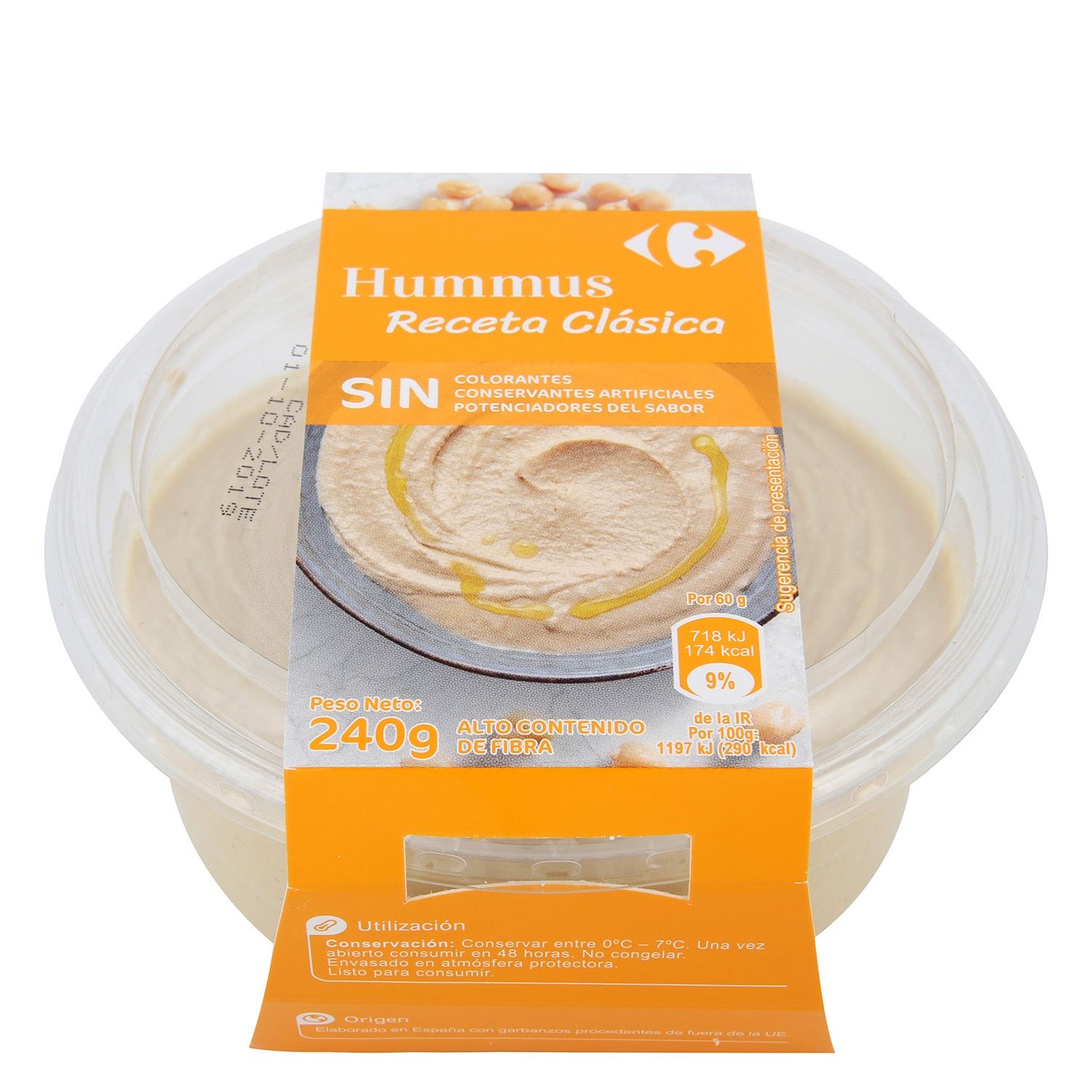 L'hummus que comercialitza Carrefour. FOTO: Carrefour