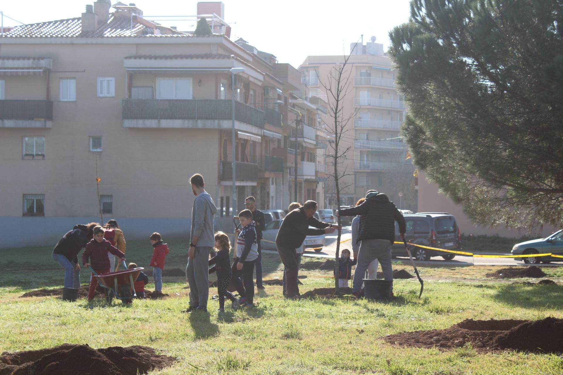 La 19a edició del Dia de l'arbre autòcton s'ha celebrat a Sant Jordi Park on s'han plantat un centenar d'arbres. FOTO: Redacció.