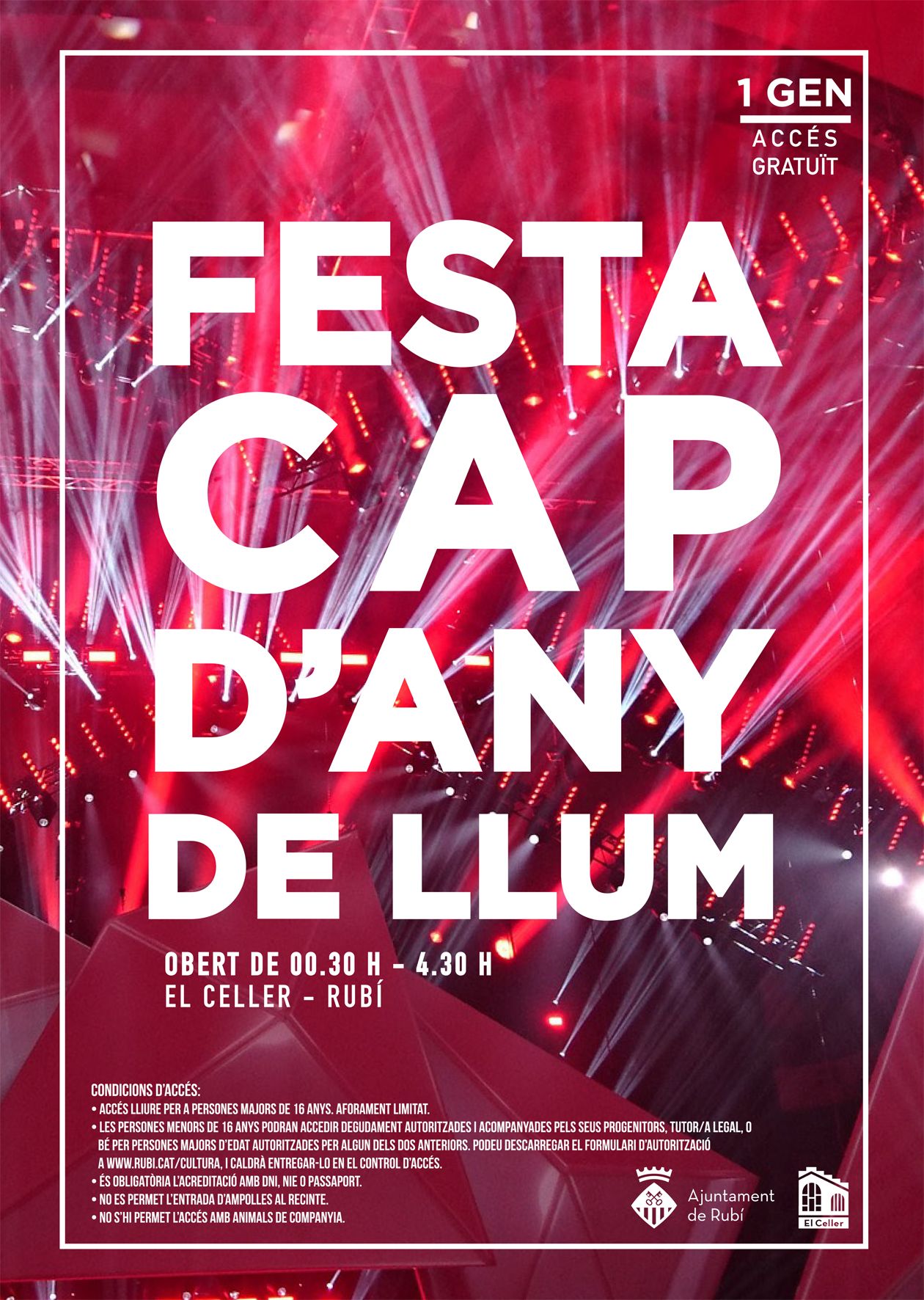 Cartell de la Festa de Cap d'Any per celebrar el 2020. FOTO: Cedida