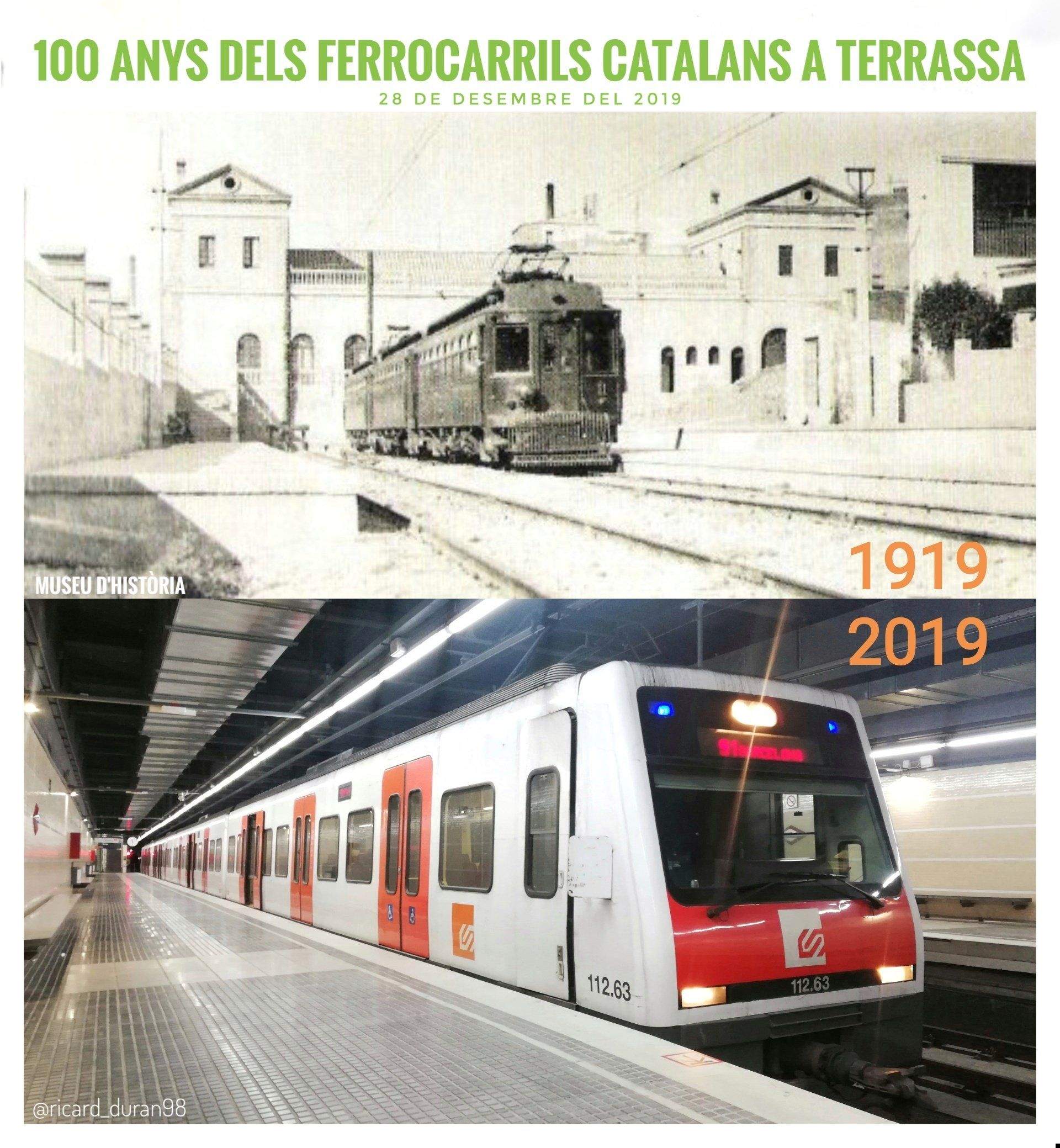 Ferrocarrils entre Rubí i Terrassa l'any 1919 i actualment. FOTO: Usuari @RicardDuran98 a Twitter. Ferrocarrils entre Rubí i Terrassa l'any 1919 i actualment. FOTO: Usuari @RicardDuran98 a Twitter.
