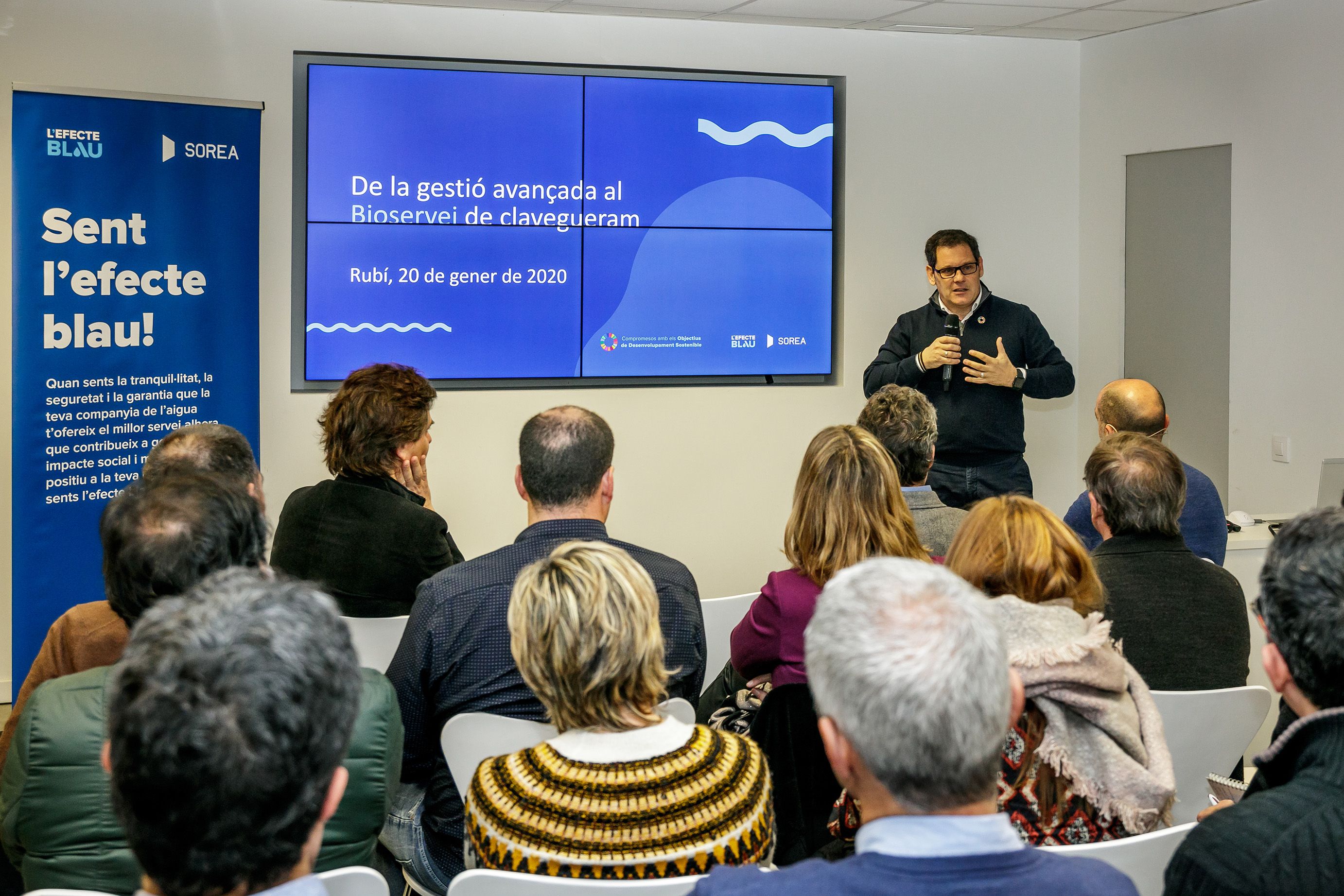 Emili Giralt, conseller delegat de SOREA, en un moment de la presentació. FOTO: SOREA