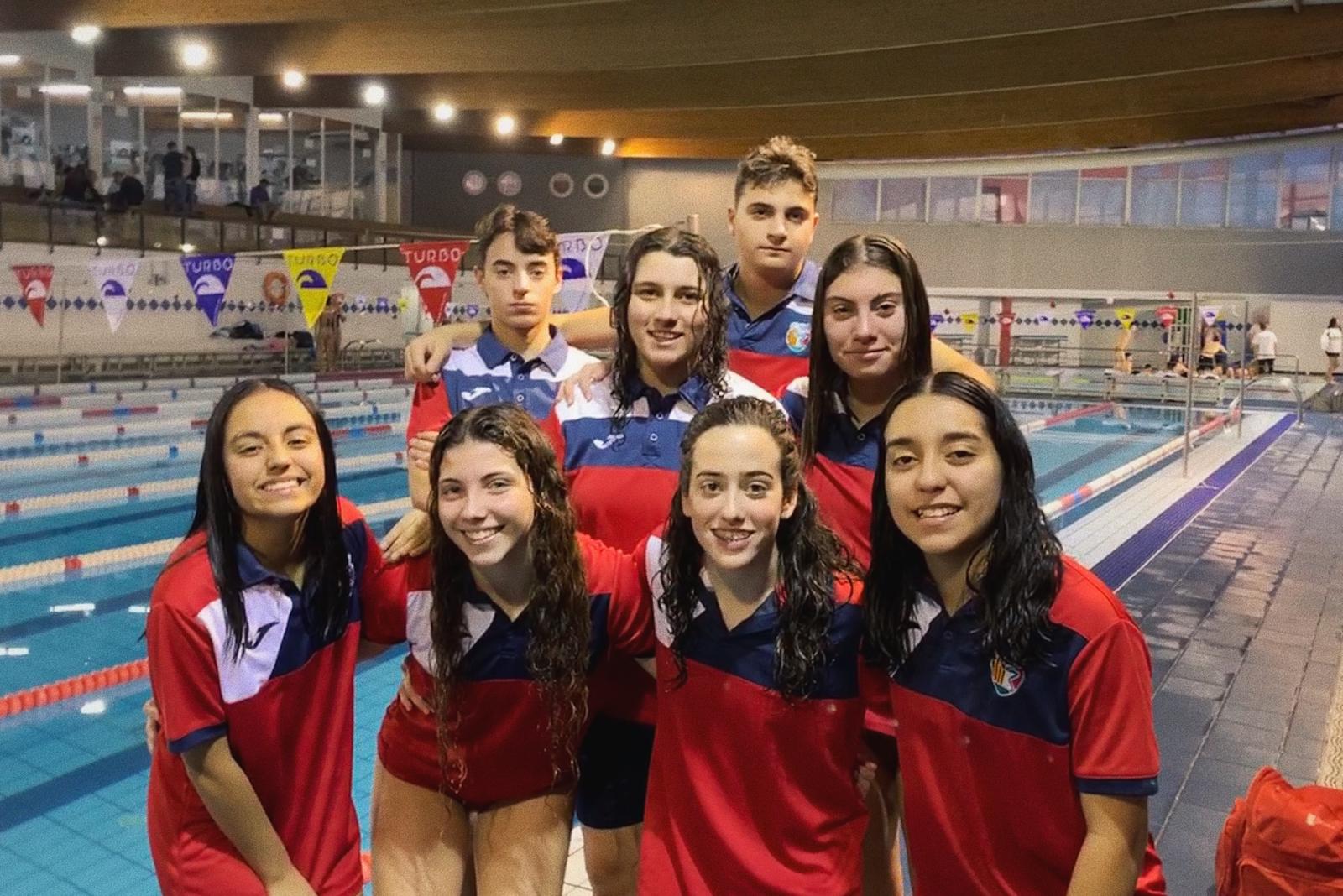 Tercera jornada de la lliga infantil de natació juntament amb el trofeu de gener en categoria absoluta. FOTO: Cedida