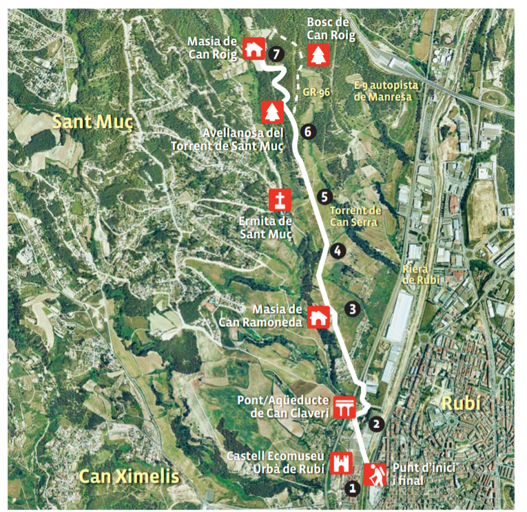 Plànol de la ruta. FOTO: Institu Cartogràfic de Catalunya Plànol de la ruta. FOTO: Institu Cartogràfic de Catalunya