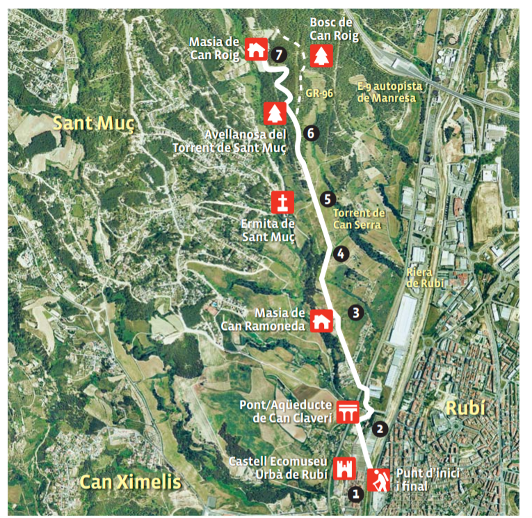 Plànol de la ruta. FOTO: Institu Cartogràfic de Catalunya