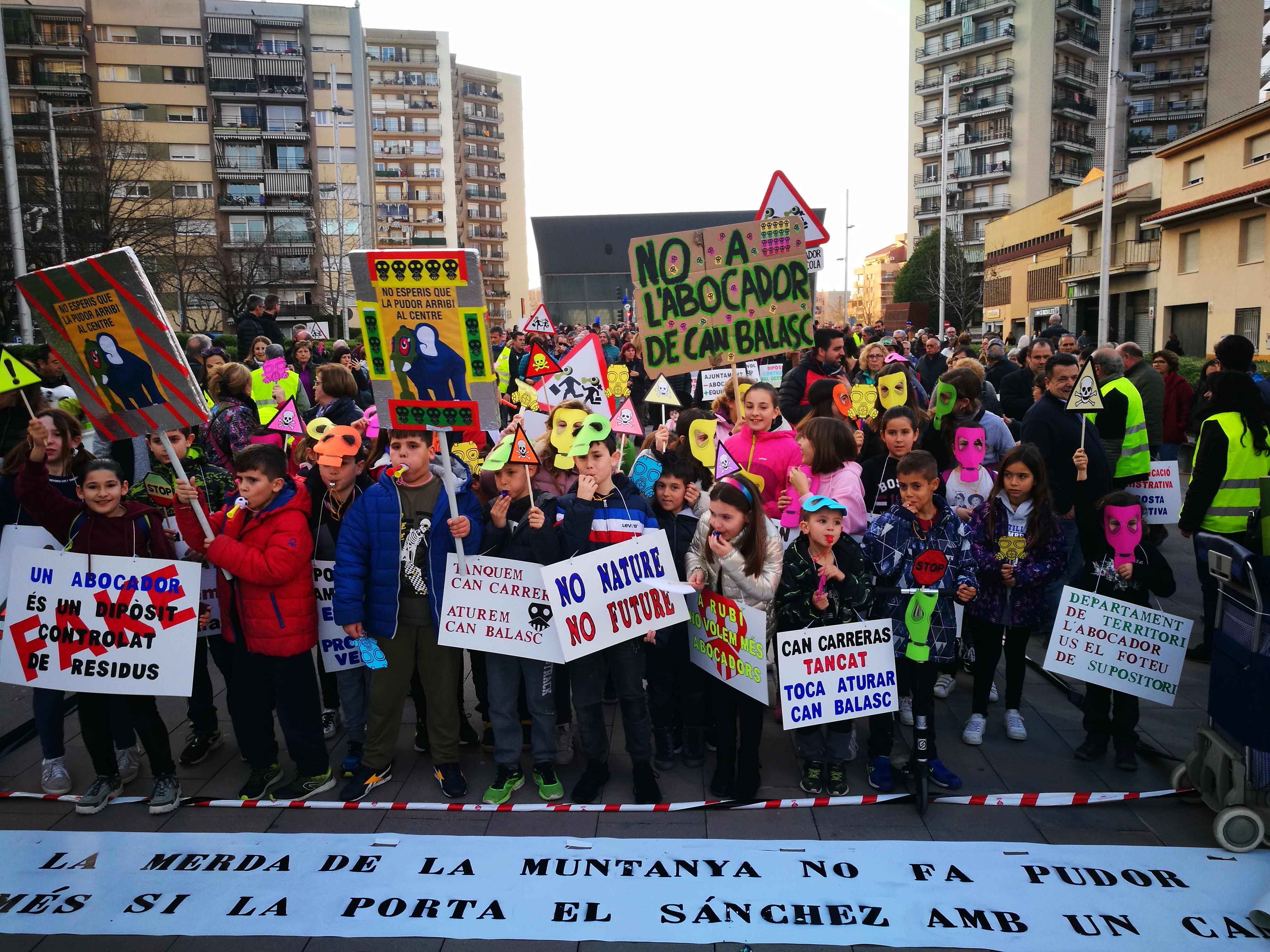 Manifestació contra l'abocador de Can Balasc