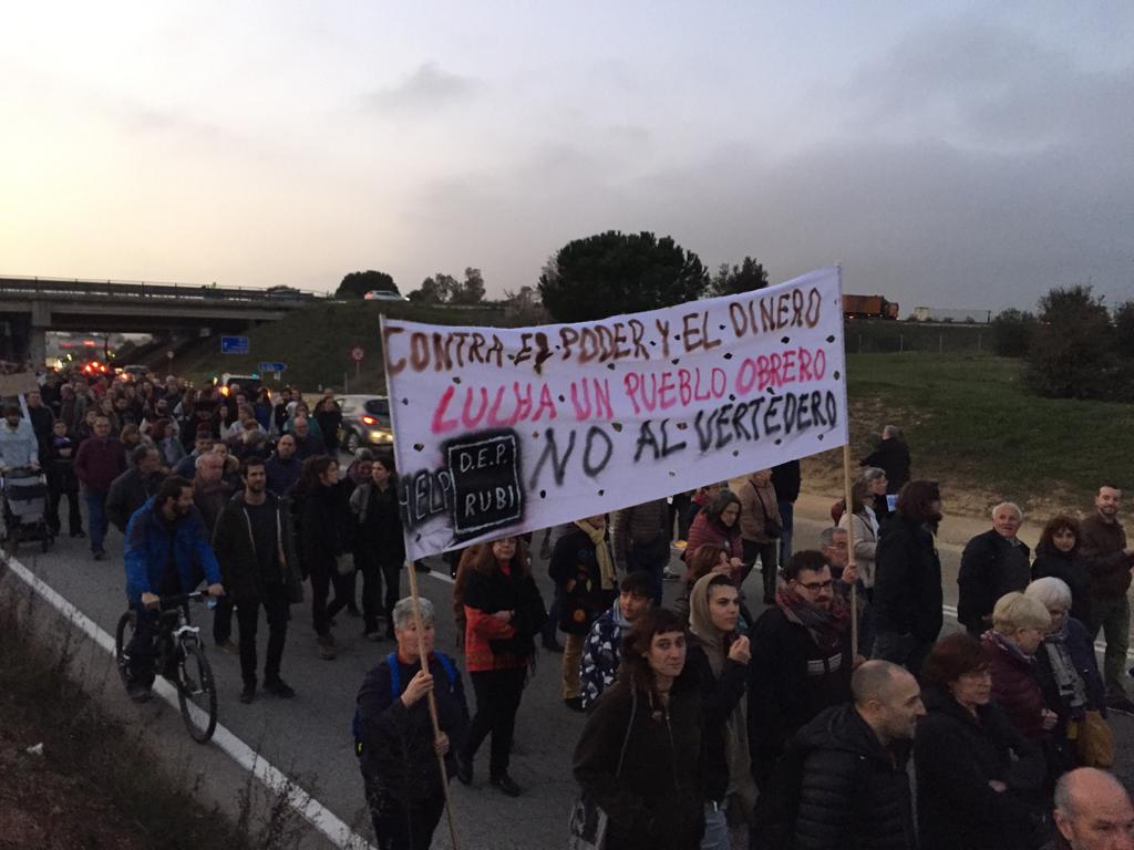 Imatge de l'última manifestació contra l'abocador de Can Balasc, al febrer de 2020.