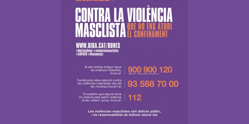 Cartell de la campanya contra la violència masclista de la Diputació de Barcelona Cartell de la campanya contra la violència masclista de la Diputació de Barcelona
