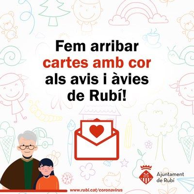 La iniciativa de "Cartes amb cor". FOTO: Ajuntament de Rubí