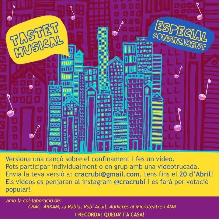 La nova proposta de diverses entitats rubinenques, el "Tastet de confinament". FOTO: Cedida La nova proposta de diverses entitats rubinenques, el "Tastet de confinament". FOTO: Cedida