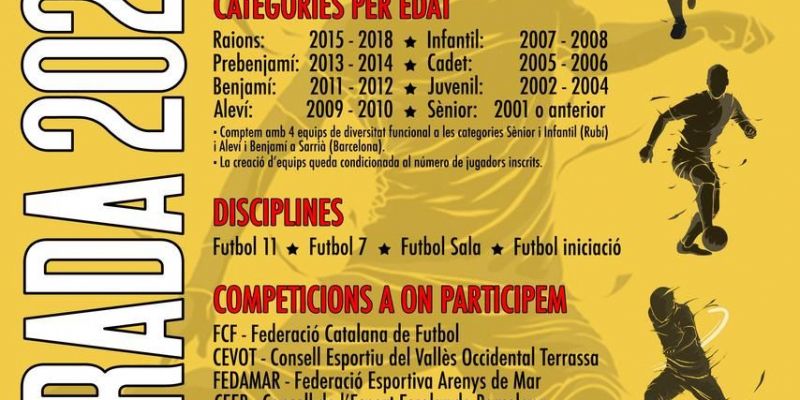 Cartell promocional inscripcions CEF Can Mir. FOTO: Club Escola de Futbol Can Mir Cartell promocional inscripcions CEF Can Mir. FOTO: Club Escola de Futbol Can Mir