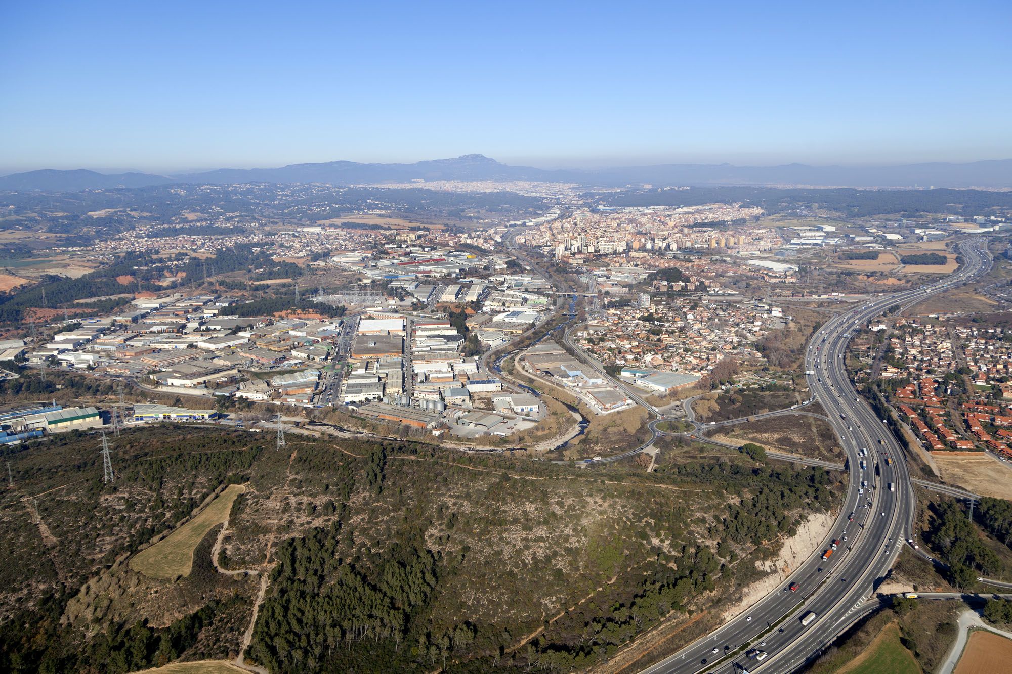 Vista panoràmica de polígons industrials de la ciutat. FOTO: Ajuntament de Rubí