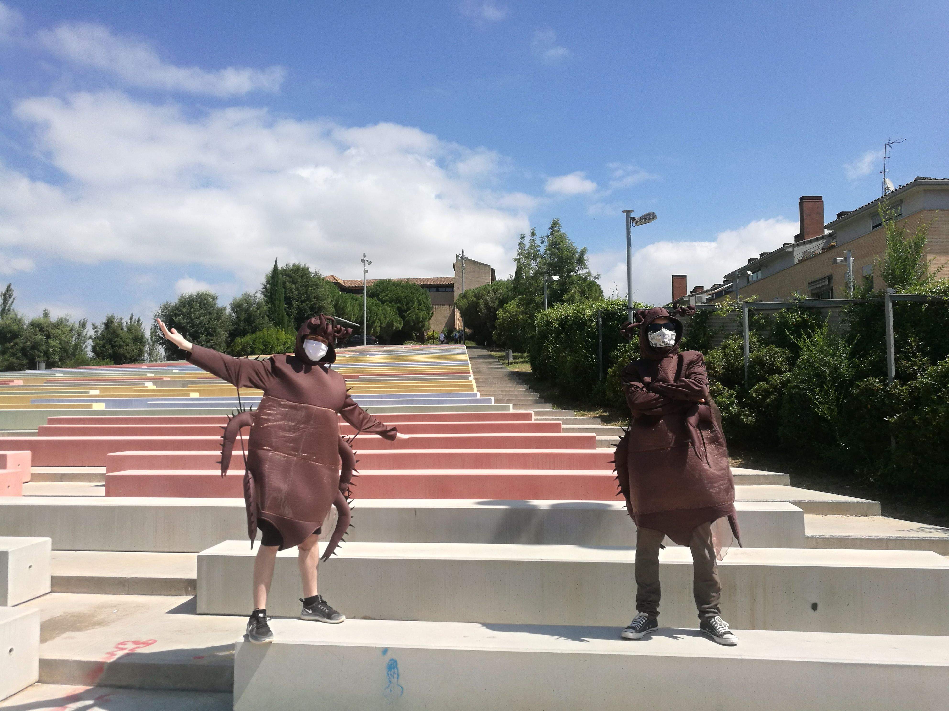 Les cuques organitzadores de l'InFest en l'amfiteatre del Castell durant la presentació oficial de l'edició de 2020. FOTO: Redacció