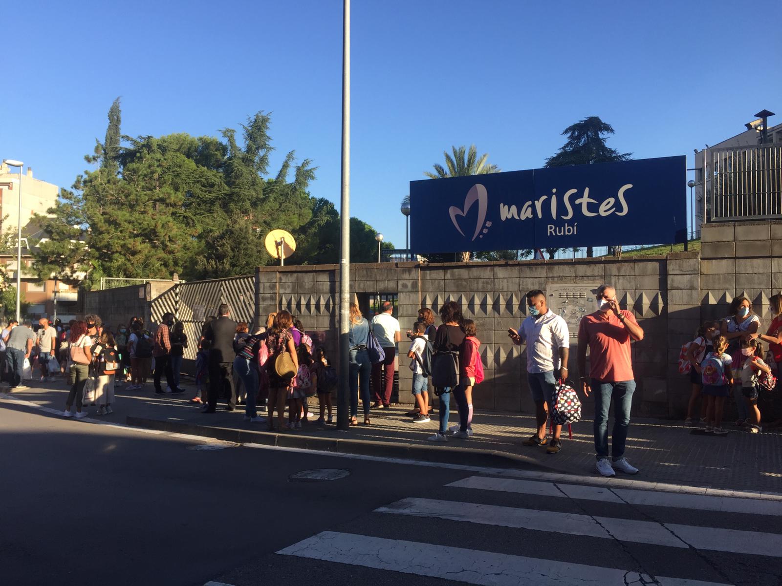 L'Escola Maristes de Rubí el dilluns 14 de setembre. FOTO: Andrea Martínez