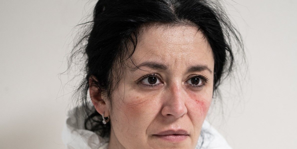 Detall d'una de les fotografies de l'edició d'enguany de La Nuu, dedicada a les cares del personal mèdic de l’Hospital San Salvatore de Pesaro. FOTO: Alberto Giuliani