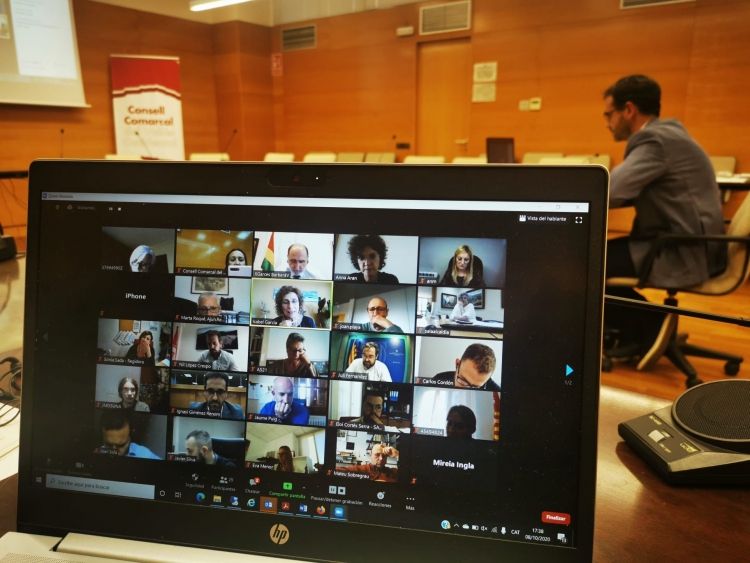 Reunió virtual del consell d'alcaldies del Vallès Occidental. FOTO: Cedida Reunió virtual del consell d'alcaldies del Vallès Occidental. FOTO: Cedida