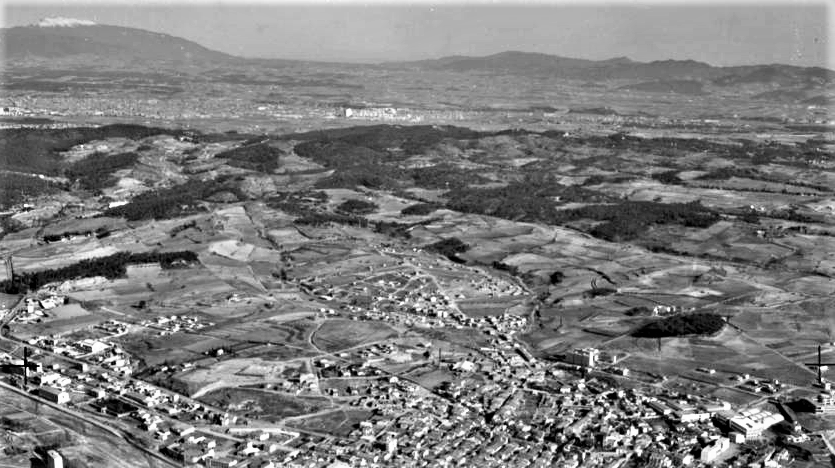 Vista aèria de Rubí en el 1965. FOTO: Carlos Rodríguez Escalona. Institut Cartogràfic i Geològic de Catalunya