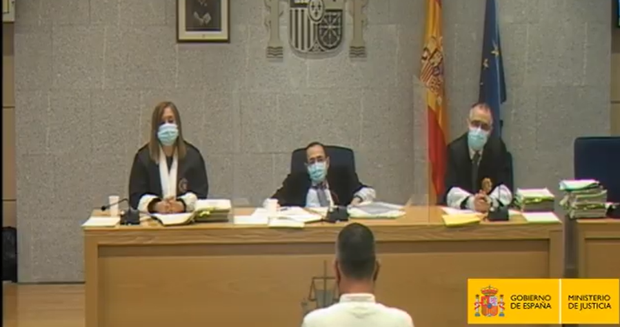 Javier Martínez, durant el testimoni a l'Audiència Nacional. 