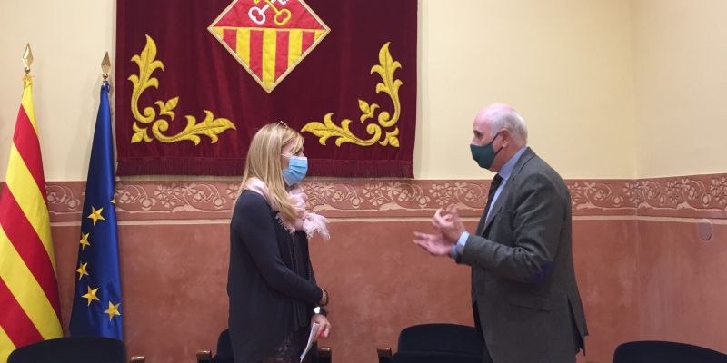 Ana María Martínez i Ramon Talamàs a la sala de plens aquest dimecres. FOTO: Redacció Ana María Martínez i Ramon Talamàs a la sala de plens aquest dimecres. FOTO: Redacció