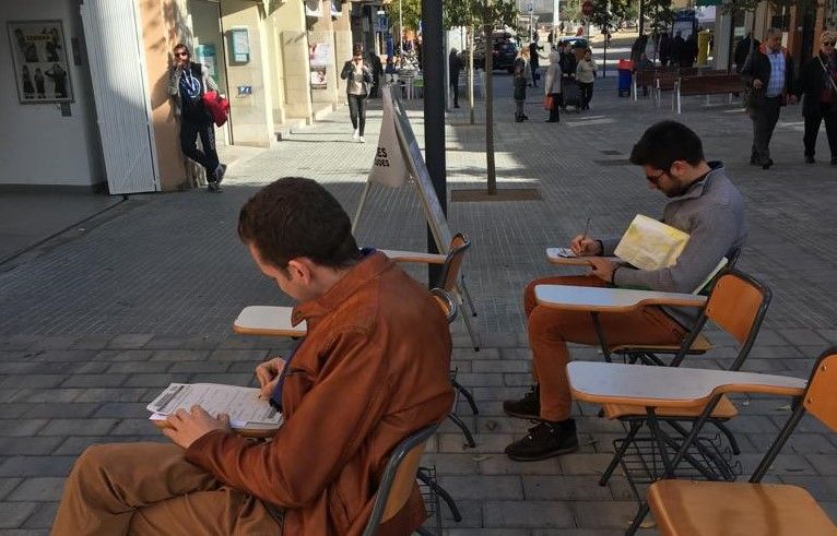 Un simulacre d'examen en una edició anterior. FOTO: Núria Ribera