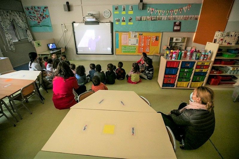 L’alcaldessa de la ciutat ha visitat l'escola Pau Casals coincidint amb el Dia Universal dels Drets de la Infància. Foto: Ajuntament de Rubí – Lali Puig