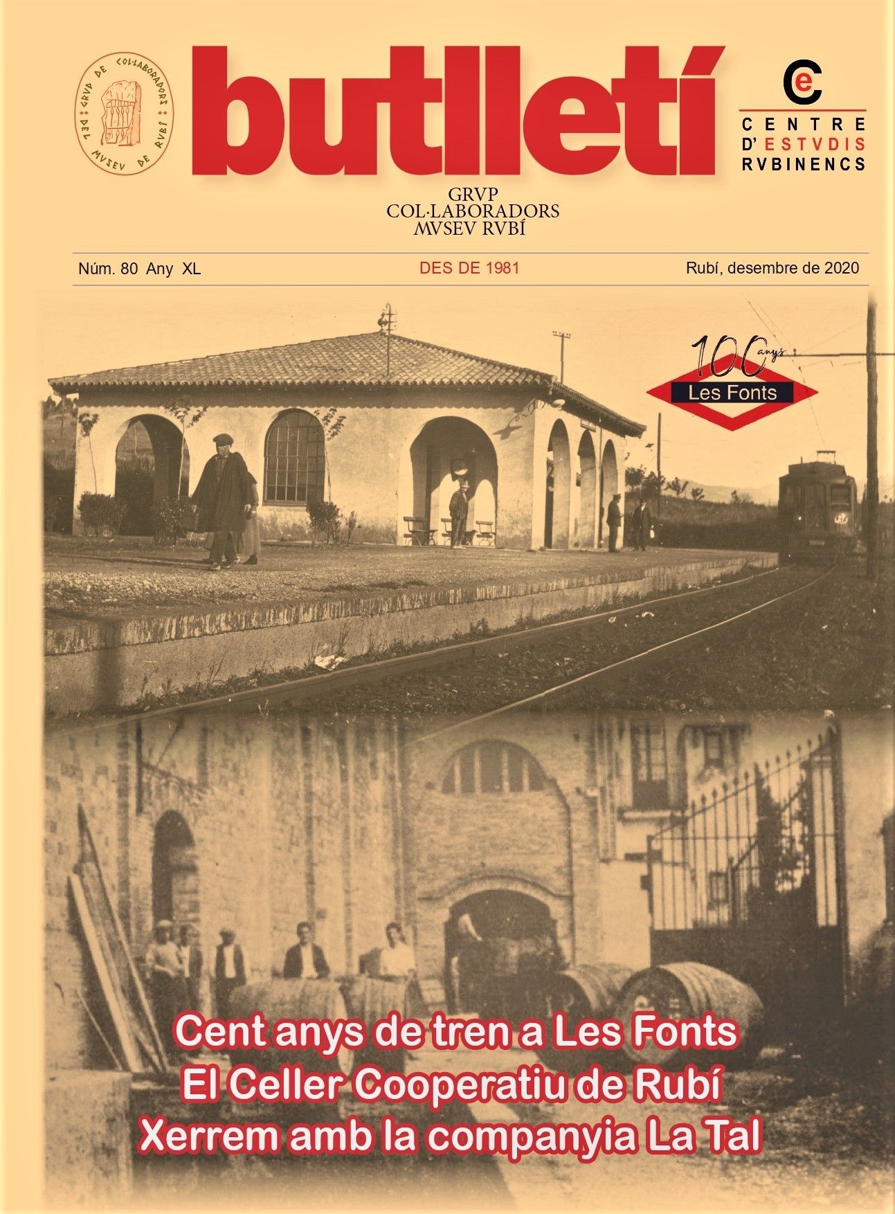 Presentació del Butlletí nº 80 del Centre d'Estudis Rubinencs i el Grup de Col·laboradors del Museu. FOTO: Grup de Col·laboradors del Museu