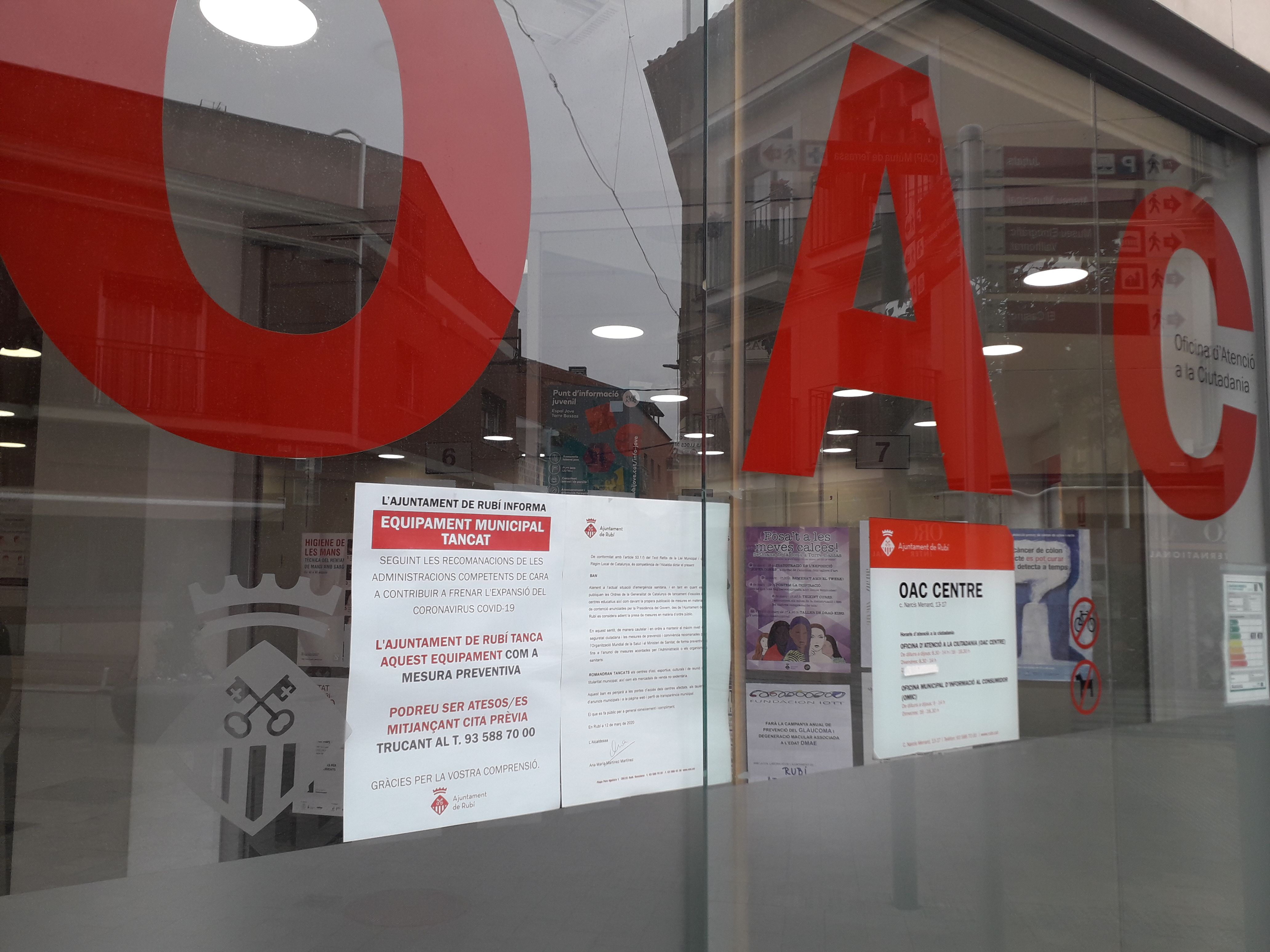 L'Oficina d'Atenció a la Ciutadania (OAC) del centre. FOTO: Redacció