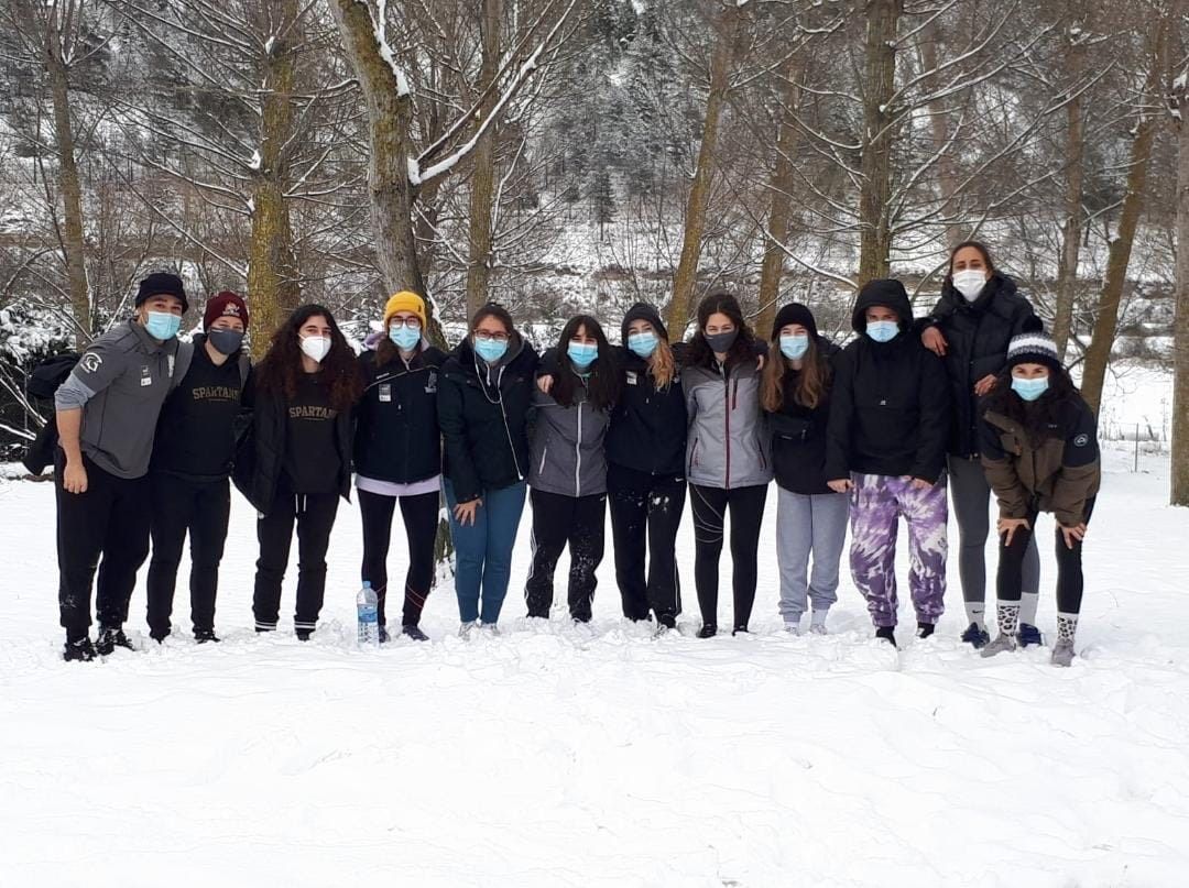 L'equip femení de l'HCR Cent Patins en el seu desplaçament a Valladolid. FOTO: Cedida