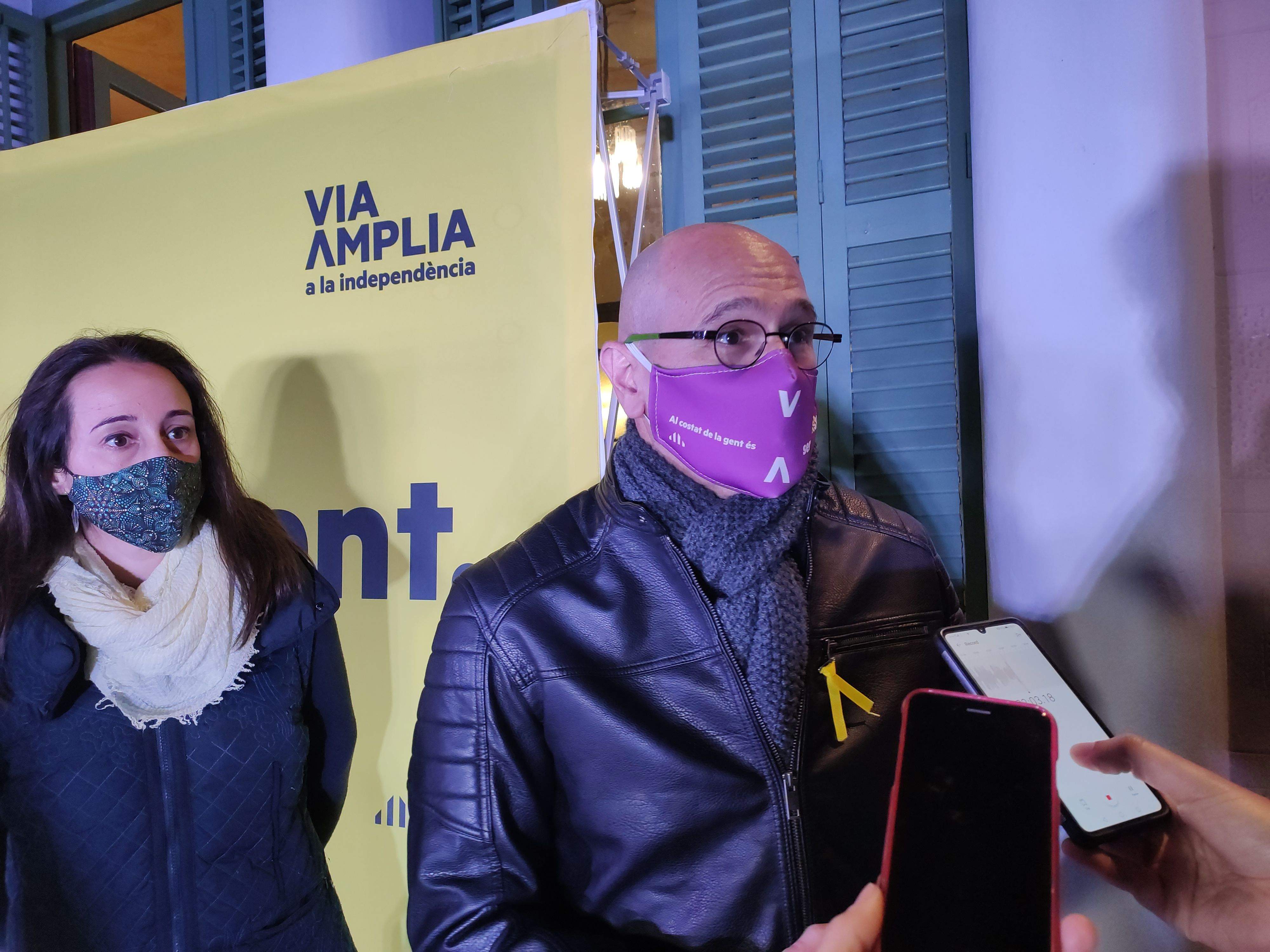 Raül Romeva, a l'Ateneu de Rubí, durant la campanya electoral del 14-F. FOTO: NHS