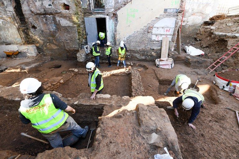 Treballs d'arqueologia al Casino. FOTO: Ajuntament de Rubí - Localpres