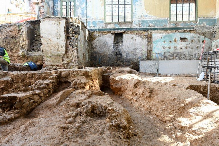 Les obres del Casino han posat al descobert diverses estructures romanes. FOTO: Ajuntament de Rubí - Localpres